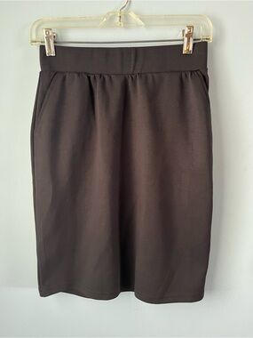 NWT Culture CUchabrina Black Pencil Pull-On Mini Stretch Skirt Pockets Size XS